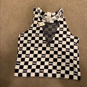 VS Pink Race Cropped Tank